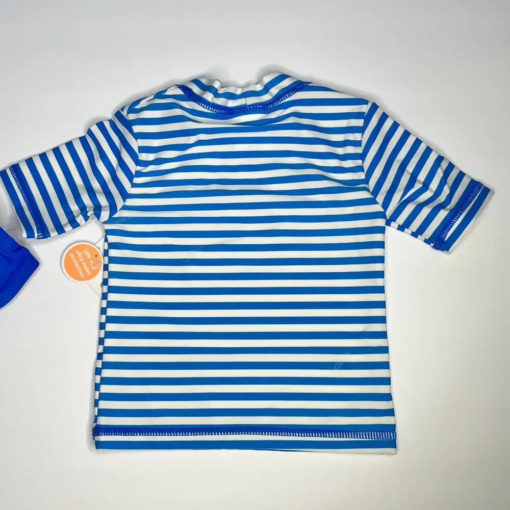 Carter's Swimsuit Two Piece Boyshorts Striped Seahorse New 24M